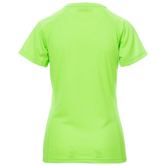 KOSZULKA T-SHIRT KRÓTKI RĘKAW RUNNER LADY - ZIELONY FLUO