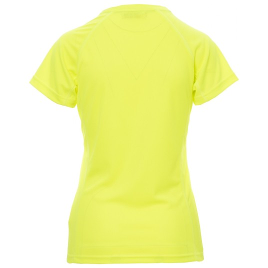 KOSZULKA T-SHIRT KRÓTKI RĘKAW RUNNER LADY - ŻÓŁTY FLUO