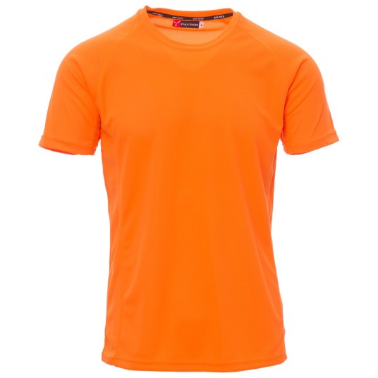 KOSZULKA T-SHIRT KRÓTKI RĘKAW RUNNER - POMARAŃCZOWY FLUO