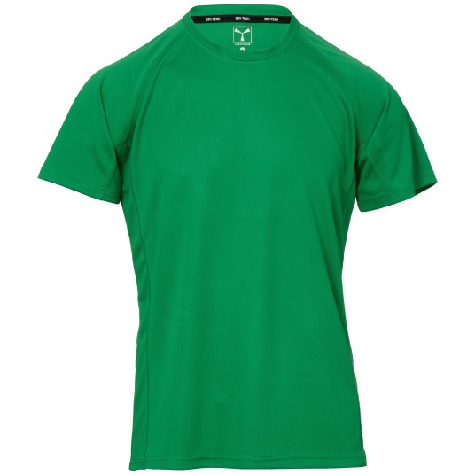 KOSZULKA T-SHIRT KRÓTKI RĘKAW RUNNER - ŻELOWY ZIELONY