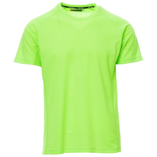 KOSZULKA T-SHIRT KRÓTKI RĘKAW RUNNER - ZIELONY FLUO