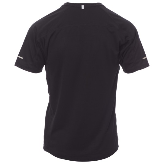 KOSZULKA T-SHIRT KRÓTKI RĘKAW RUNNING - CZARNY