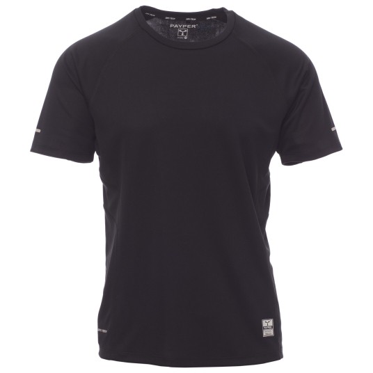 KOSZULKA T-SHIRT KRÓTKI RĘKAW RUNNING - CZARNY