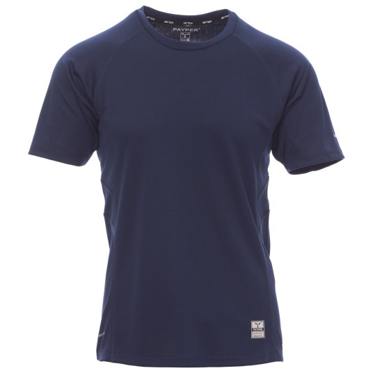 KOSZULKA T-SHIRT KRÓTKI RĘKAW RUNNING - GRANATOWY