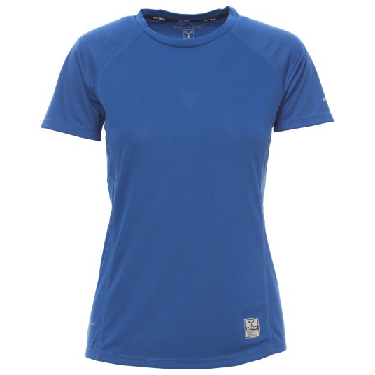KOSZULKA T-SHIRT KRÓTKI RĘKAW RUNNING LADY - KRÓLEWSKI NIEBIESKI