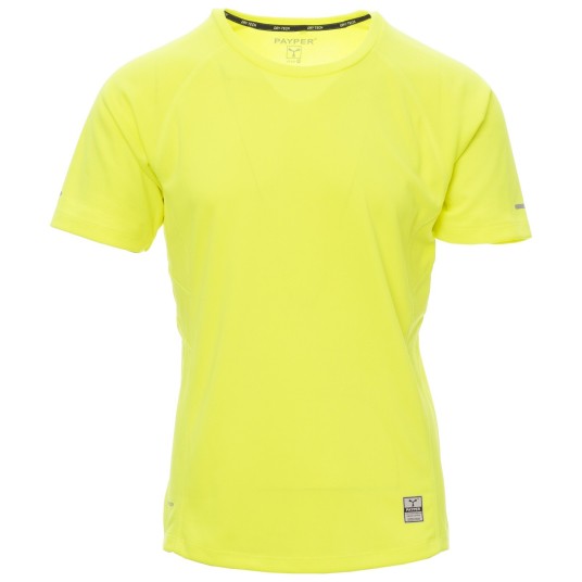KOSZULKA T-SHIRT KRÓTKI RĘKAW RUNNING - ŻÓŁTY FLUO