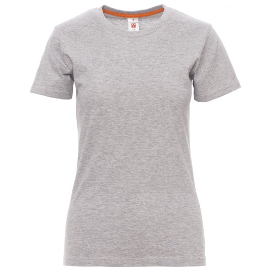 KOSZULKA T-SHIRT KRÓTKI RĘKAW SUNRISE LADY MELANGE - SZARY MELANŻ