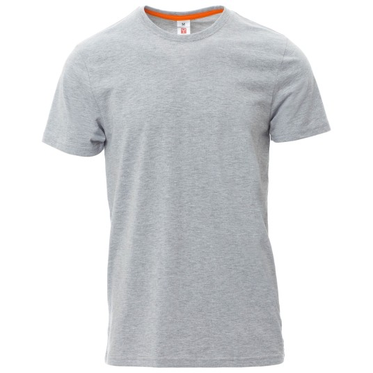 KOSZULKA T-SHIRT KRÓTKI RĘKAW SUNRISE MELANGE - SZARY MELANŻ