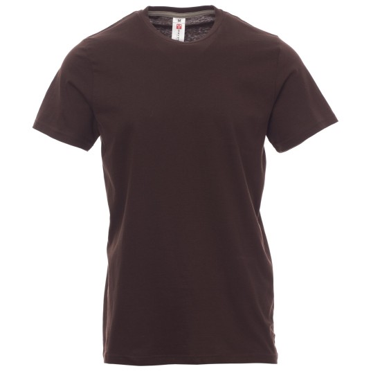 KOSZULKA T-SHIRT KRÓTKI RĘKAW SUNSET - BRĄZOWY