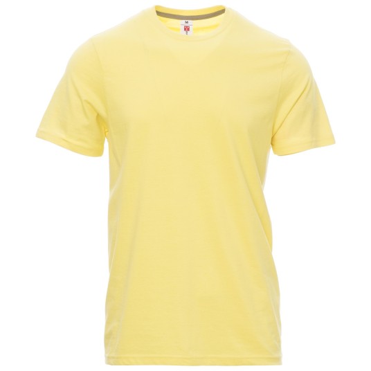 KOSZULKA T-SHIRT KRÓTKI RĘKAW SUNSET - JASNOLIMONKOWY