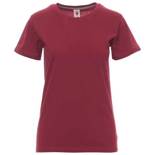 KOSZULKA T-SHIRT KRÓTKI RĘKAW SUNSET LADY - BORDOWY