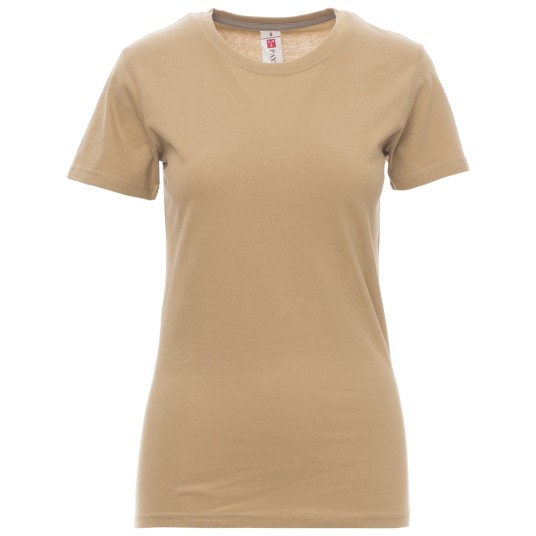 KOSZULKA T-SHIRT KRÓTKI RĘKAW SUNSET LADY - CIEPŁY BRĄZ