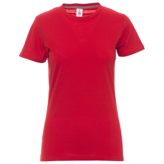 KOSZULKA T-SHIRT KRÓTKI RĘKAW SUNSET LADY - CZERWONY