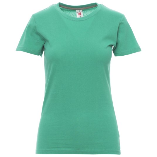 KOSZULKA T-SHIRT KRÓTKI RĘKAW SUNSET LADY - SZMARAGDOWY ZIELONY