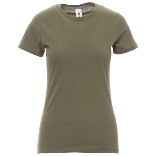 KOSZULKA T-SHIRT KRÓTKI RĘKAW SUNSET LADY - ZIELONY WOJSKOWY