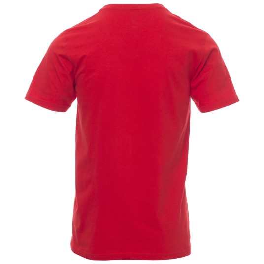 KOSZULKA T-SHIRT KRÓTKI RĘKAW V-NECK - CZERWONY