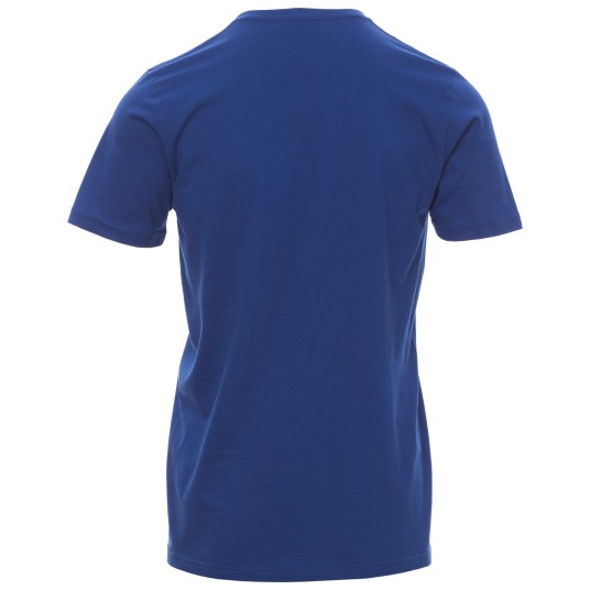 KOSZULKA T-SHIRT KRÓTKI RĘKAW V-NECK - KRÓLEWSKI NIEBIESKI