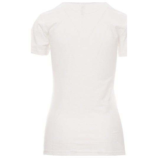 KOSZULKA T-SHIRT KRÓTKI RĘKAW V-NECK LADY - BIAŁY