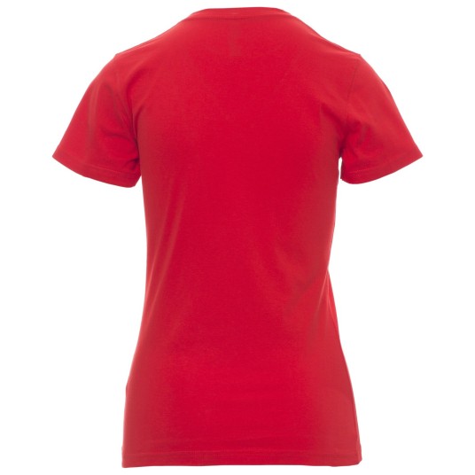 KOSZULKA T-SHIRT KRÓTKI RĘKAW V-NECK LADY - CZERWONY