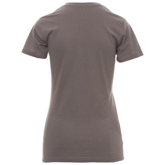 KOSZULKA T-SHIRT KRÓTKI RĘKAW V-NECK LADY - ZADYMIONY