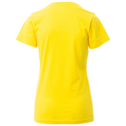 KOSZULKA T-SHIRT KRÓTKI RĘKAW V-NECK LADY - ŻÓŁTA