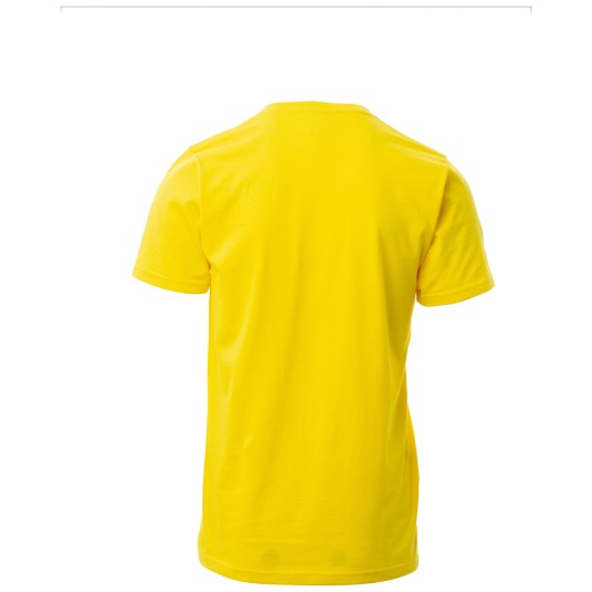 KOSZULKA T-SHIRT KRÓTKI RĘKAW V-NECK - ŻÓŁTA