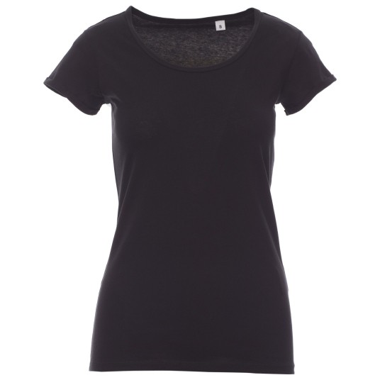 KOSZULKA T-SHIRT KRÓTKI RĘKAW YOUNG LADY - CZARNY