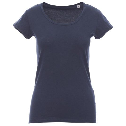 KOSZULKA T-SHIRT KRÓTKI RĘKAW YOUNG LADY - NIEBIESKI DENIM