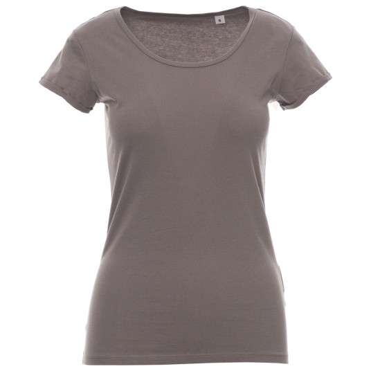 KOSZULKA T-SHIRT KRÓTKI RĘKAW YOUNG LADY - SZARY STALOWY