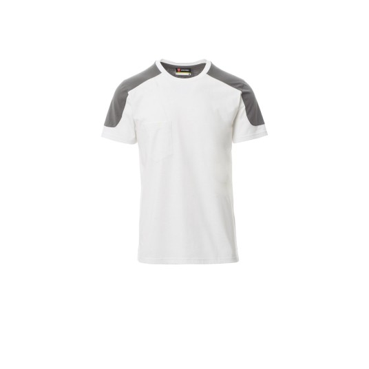KOSZULKA T-SHIRT MĘSKA CORPORATE - BIANCO/SMOKE