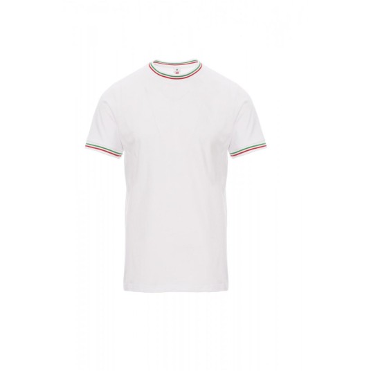 KOSZULKA T-SHIRT MĘSKA FLAG - BIAŁY/WŁOCHY