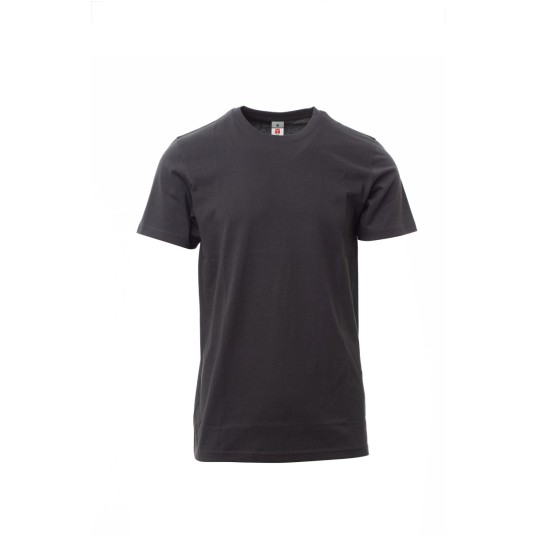 KOSZULKA T-SHIRT MĘSKA PRINT - ANTRACYTOWY