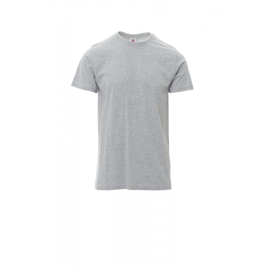 KOSZULKA T-SHIRT MĘSKA PRINT MELANGE - SZARY MELANŻ