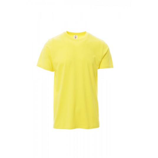 KOSZULKA T-SHIRT MĘSKA PRINT - ŻÓŁTY