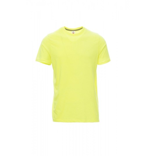 KOSZULKA T-SHIRT MĘSKA SUNSET FLUO - ŻÓŁTY FLUO