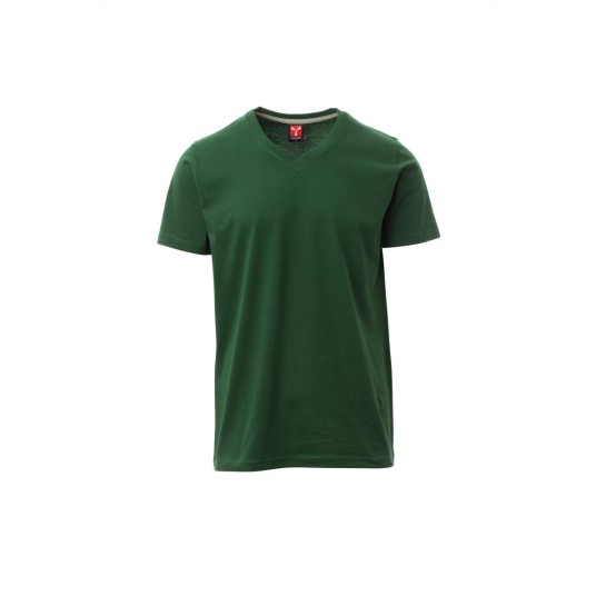 KOSZULKA T-SHIRT MĘSKA V-NECK - ZIELONY