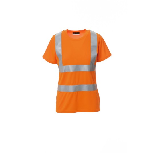 KOSZULKA T-SHIRT ODBLASKOWA DAMSKA AVENUE LADY - POMARAŃCZOWY FLUO