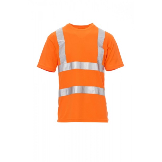 KOSZULKA T-SHIRT ODBLASKOWA MĘSKA AVENUE - POMARAŃCZOWY FLUO