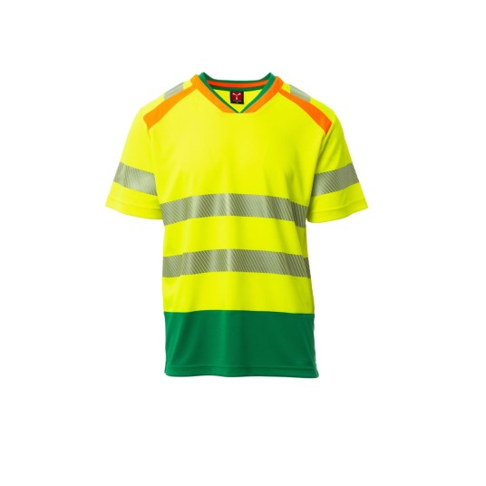 KOSZULKA T-SHIRT ODBLASKOWA SEREK MĘSKA ALLEY - ŻÓŁTY FLUO/ŻELOWY ZIELONY