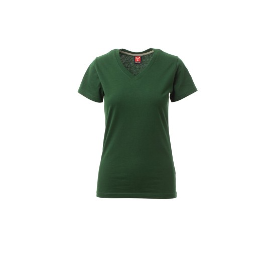 KOSZULKA T-SHIRT SEREK DAMSKA V-NECK LADY - ZIELONY