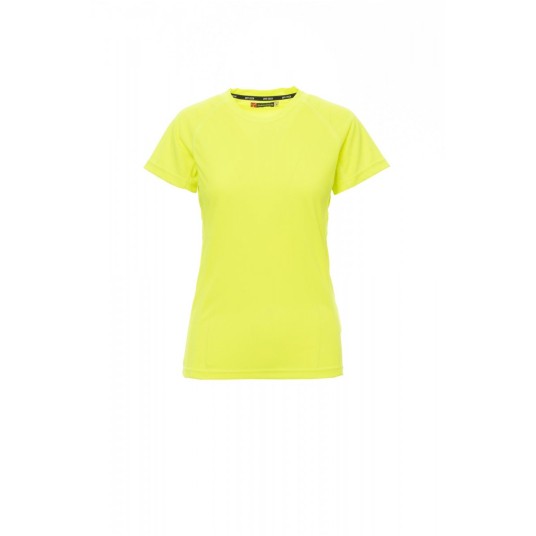 KOSZULKA T-SHIRT SPORTOWA DAMSKA RUNNER LADY - ŻÓŁTY FLUO