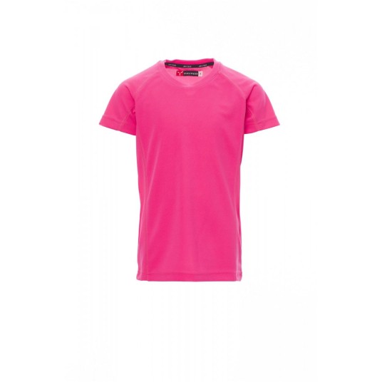 KOSZULKA T-SHIRT SPORTOWA DZIECIĘCA RUNNER KIDS - FUKSJOWY FLUO