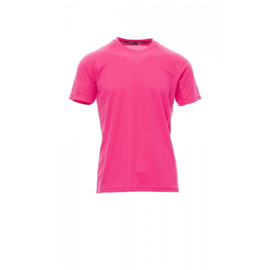KOSZULKA T-SHIRT SPORTOWA MĘSKA RUNNER - FUKSJOWY FLUO
