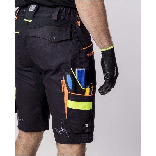 KRÓTKIE SPODENKI ARDON CREATRON - CZARNE NEONOWE