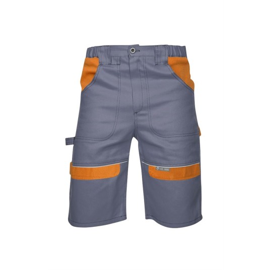 KRÓTKIE SPODENKI COOL TREND - SZARO-POMARAŃCZOWY