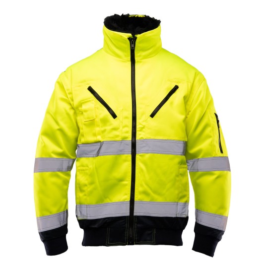 KURTKA BENEFIT BOMBER HI-VI 3W1 - GRANATOWY-ŻÓŁTY