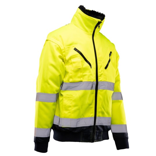 KURTKA BENEFIT BOMBER HI-VI 3W1 - GRANATOWY-ŻÓŁTY