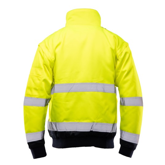 KURTKA BENEFIT BOMBER HI-VI 3W1 - GRANATOWY-ŻÓŁTY