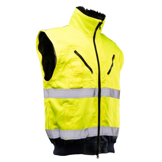 KURTKA BENEFIT BOMBER HI-VI 3W1 - GRANATOWY-ŻÓŁTY