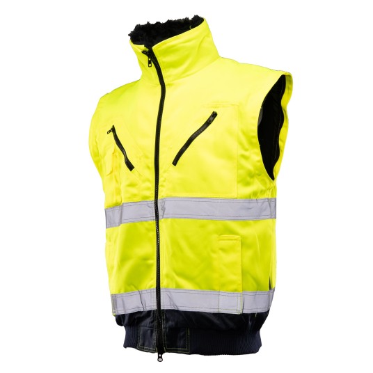 KURTKA BENEFIT BOMBER HI-VI 3W1 - GRANATOWY-ŻÓŁTY